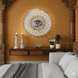 RHD| Circle LED Small Wall Décor Handicraft Metal Tree Wall with LED Light, Wall Hanging Tree, Big LED Living Room Wall Shelf Home Office - Circle-Décor (OM-CIRCLE-LED-DÉCOR)-picture-50