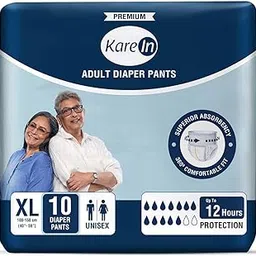 Kare In Premium Adult Diaper Pants Pack of 1 | Adult Diaper| Pant Style| XLarge (40-49 inches / 100-150 cms) | Count 10-picture-35