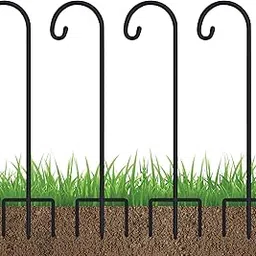 FEED GARDEN 32 Inch Small Shepherd Hooks for Outdoor, Garden Hooks for Lanterns, Plants, Bird Feeders, Solar Lights, Mason Jars, Weddings Decor, 4 Pack-picture-19