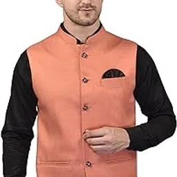 printcultr: merchandise yourself PRINT CULTR Men's Solid Cotton Sleeveless Nehru/Modi jacket/Sadri/Waistcoat/Bundi Jacket/Jacket - For Festive/Wedding/Party | (PCN10)-picture-28