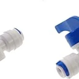Quick Fitting Connection Aquarium RO Water Filter Reverse Osmosis System 1/4" Inline Tube Tap Shut Off Ball Valve - 2 Pieces-picture-16