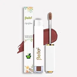 Bello Lip Gloss Natural & Shiny | Non-Sticky | Chemical-Free | Enriched with Carrot Seed Oil & Badam Oil | AYUSH Certified (Chocolate Dream, 4gms) image 1