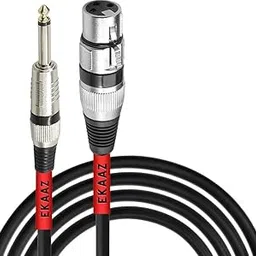 EKAAZ Mic Cable Premier Series 6.35mm Jack Male To XLR 3PIN Female Microphone/Guitar Cable 100% Pure Oxygen-Free Copper Wire - XLR to Quarter inch Patch Cable (15 Meter)-picture-22