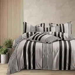 Laying Style™ Supersoft Glace Cotton Double Bed AC Comforter Set King Size Double Bed with 1 Flat Bedsheet with 2 Pillow Covers II 4 pc Bedding Set - (Comforter with Bedsheet) image 1