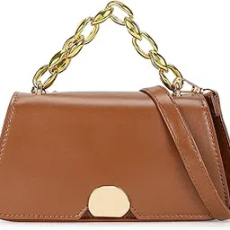 fastrack PU Solid Satchel for Women, Girls and Ladies | with Gold Metal Chain and Detachable Sling Strap | Dual Carry Option Handbag | Satchel for Casual Carry-picture-43
