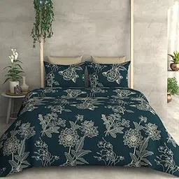 300 Tc Glace Cotton Double King Size 90x100 inch, AC Comforter II Blanket II Duvet for Double Bed with 1 Flat Bedsheet and 2 Pillow Cover - 4 Pc Comforter Set -Multicolor-image-95