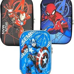 SAMVARDHAN Hardtop EVA Pencil Case Stationery Box Pen Holder Zipper Pouch Cosmetics Organizer School Kids Girls Women Multipurpose (Pack of 1) Random design sent-picture-19