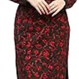 monte carlo Womens Self Design Round Neck Wool Blend Kurti Camel-picture-42