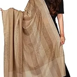 pashtush Women Womens Striped Paisley, Self Shawl, in Extra Soft Fine Wool, Large Size-picture-35