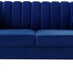 ARTIFURN Luxury Velvet Chesterfield Tufted 3-Seater Sofa | Elegant Living Room & Bedroom Furniture (Blue)-image-18