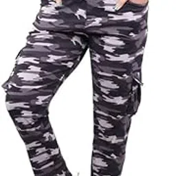 Amazn Women Military Camouflage Dry-Fit Six Pocket Gym Trackpant,Joggers,Sports Pant | Soil-image-3