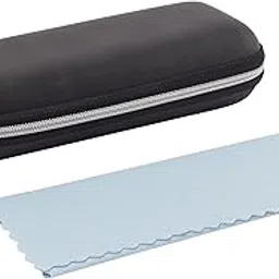 vivid Vision Unisex Adult Lightweight Eyewear Specs Case Cover | Free with Cloth | Protect Eye Glasses | Faux Leather | Spectacles | IC - 309_BLACK-picture-55