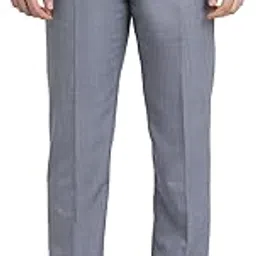park avenue Men Slim Fit Solid Pattern Poly Viscose Blend Flat Front Formal Trouser-picture-37