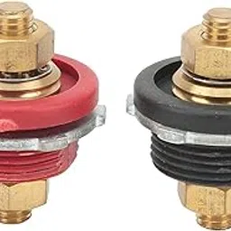 Battery Terminal Connector, Pack of 2 3/8in Thru Panel Battery Terminal Connector 250A Positive Negative Junction Stud Post for Cars RVs Ships Yachts Agricultural Vehicles-image-58