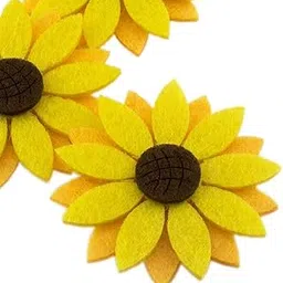 Haoser 20 Pcs 2-Inch Triple Layered Felt Sunflower Cutouts – DIY Craft Embellishments for Scrapbooking, Card Making & Home Décor-picture-32