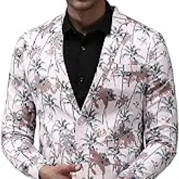 showoffff SHOWOFF Men's Mandarin Collar Pink Printed Blazer-SOBLZ-263_Pink-picture-32
