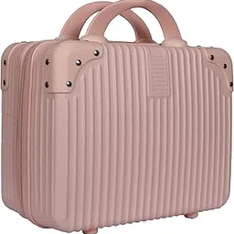 Portable Hard Shell Cosmetic Travel Case | Small Travel Hand Luggage with Elastic Band, Mini ABS Carrying Makeup Case Suitcase (30L x 16W x 23H cm)-picture-11