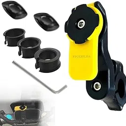 Motorcycle Phone Mount, Motorcycle Handlebar Mount,Bike Phone Holder for Bicycle,Smartphones Holder Strong Material 360° Rotating, Suitable for Motorcycles and Bicycles（Yellow）-picture-23
