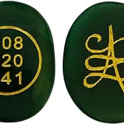 SOLAVA Zibu Coin Original Green Aventurine Stone-Green Jade Crystal Stone Pre-Energized For Good Luck Prosperity And Positivity In Money Love And Relationship- 808 520 741 Zebu Coin-image-60