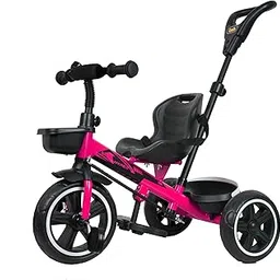 Luusa® TFT RX-500 Kids Tricycle with Parental Control, Seat and seat Belt for Age Group 2+ Years Carrying Capacity Upto 25-KGS Proudly Made in India (Pink)-image-47