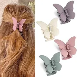 Canitor Butterfly Hair Clips Butterfly Claw Clips Hair Clips For Women Hair Clips For Thick Hair Matte Hair Clips Medium Hair Clips Big Butterfly Clips For Women Cute Hair Clips,Multi-image-94
