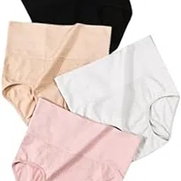 Texture Butt Lifting Briefs for Women Breathable Waist Tummy Control Panties | Seamless Shaping Underwear | Lingerie & Everyday (Pack of 4)-image-43