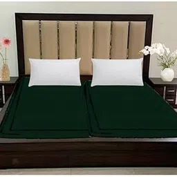 Padmansh® 100% Waterproof Mattress Cover/Protector with Zipper Chain for Double Bed (Set of 2 Pieces) II All Around Protection with 360° Encasing (36 * 75 * 5, Green)-image-1