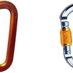 Maxbell 28KN Aluminum Outdoor Rock Climbing Rappelling Screw Lock Carabiner Grey-picture-10