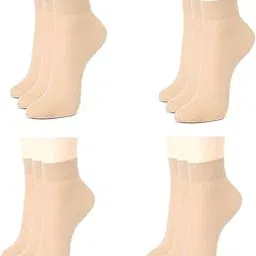 ignoto Ankle Length Cotton Blend Toe Socks for Women/Girls || Thumb Socks, Skin Color (Combo Pack of 6 Pair)-picture-10