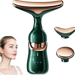 Mantra Impex Firming Wrinkle Beauty Devicer for Facial/Neck/Eye, Multifunctional Vibration Massage Instrument, 3-in-1 Facial Skincare Instrument for Skin Care for Improve,Smooth and Tightening Skin (Green)-image-65
