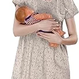 av2 Women's Cotton Floral Knee Length Nighty-picture-15