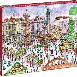 Michael Storrings Christmas Market 1000 Piece Puzzle image 1