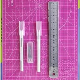 R H LIFESTYLE Flexible Cutting Mat with Ruler & More Multicolor Paper Cutting Tool Craft Knife Set for DIY Art & Craft, Scrapbooking, Stationery Items (A4)-picture-14