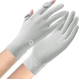 SANNIDHI® Hand Gloves for Sun Protection Gloves for Women Bike, UV Protection Ice Cool Breathable Mesh Driving Summer Glove for Golfing, Sports (UPF 50+)-picture-15