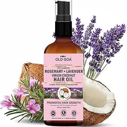 OLDGOA Rosemary & Lavender Hair Oil | 100% Pure Cold Pressed Natural Oils for Hair Growth & Reduced Hair Fall | Strengthens Roots, Nourishes Scalp, Promotes Healthy Hair (100ml)-picture-32