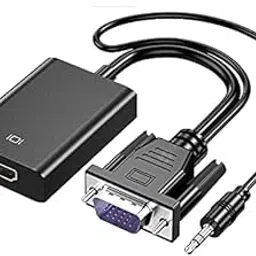 Microware VGA Male to HDMI Female HDMI Cable (Black)-picture-22