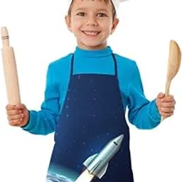 Apron for Boys & Girls | Waterproof Chef Apron for Kids | Washable Apron for Kids for Painting Cooking Baking Sculpting | Adjustable Neck | Digital Printed Apron | Christmas Gifts.-picture-28