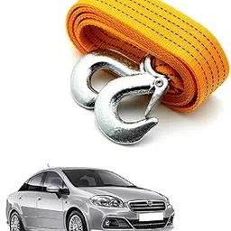 3 Ton Heavy Duty Tow Rope Strap with Steel Hooks (4 Meter, Yellow) – Super Strong Towing Belt for Fiat Linea T-2 – Durable Recovery Strap for Emergency Vehicle Pulling-image-53