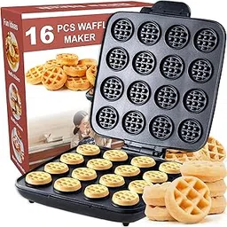 16 Pieces Waffle Makers - Fast Heating Non-Stick Surface, Simple and Easy for Home and Restaurants, Small Bites for Kids, Perfect for Breakfast, Desserts and Snacks-picture-14