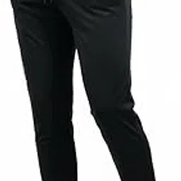 Men’s Premium Slim Fit Track Pants | Stretchable Sportswear for Gym, Running & Casual Wear | Zipper Pockets & Adjustable Waistband Black-picture-32