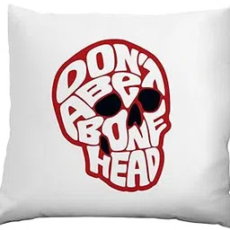 Skull Theme Printed Cushion Cover (12x12 Inches)-picture-19