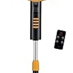 V-Guard Esfera 5 Blade Pedestal Fan With Remote Control | Three Fan Speed Modes | 100% Copper Synchronous 1300 RPM Motor | CRNO Lamination For Optimum Energy Use | Orange Black | 40 cm (400mm)-image-6
