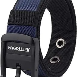 jettream Reversible Nylon Belt for Men with Rotating Alloy Buckle image 1