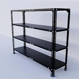 ALIJA®️ Slotted Angle Metal Rack (3 x 4 x 1 Ft. / 36 x 47 x 12 Inch) with 4 Shelves Storage Rack Unit (Black, 24 Gauge Shelves 18 Gauge Angle)-picture-51