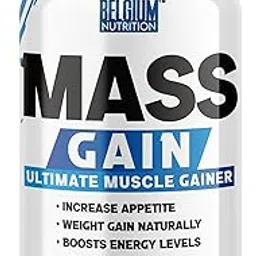 Belgium Nutrition Bulk Gain Mass & Weight Gainer Capsule for Fast Weight & Muscle Gain, Daily Muscle Building Weight Lifters Supplement for Muscle Growth, Stamina & Strength-60 Cap. | Free Gym T-Shirt-picture-33