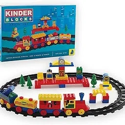 PEACOCK TOYS AND GAMES KB Junior Train Set Building Bricks Puzzle Toy | for 3 to 8 Year Old Kids |-picture-29