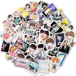 Pack of 50, Kpop_BTS Stickers Water Bottle,Vinyl Waterproof for Laptop,Skateboard,Water Bottles,Computer,Phone,Stickers for Kids Teens Adult-picture-30