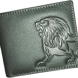 wild napa Genuine Leather Wallets for Men | Stylesh and Comfortable Leo Design RFID Protected Wallet | Pure Leather Purse Credit, Debit Card Slots and Coin Pocket 2 Currency Compartments Purse (Green)-picture-11