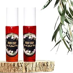 Lip And Cheek Tint Women Waterproof Long Lasting Glossy Finish Lip Tint Red & Pink Pack Of 2-picture-39