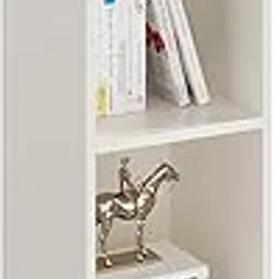 FURNEASER Cransa Compact Wooden Bookshelf with Door | Engineered Wood Book Storage Rack | Multipurpose Display Shelf for Living Room, Office & Study – Frosty White Finish-picture-11